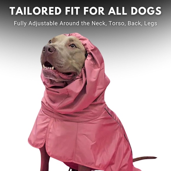 Spark Paws Breatheshield Dog Raincoat Medium 10-15Lbs Sea Pink - Picture 3 of 16
